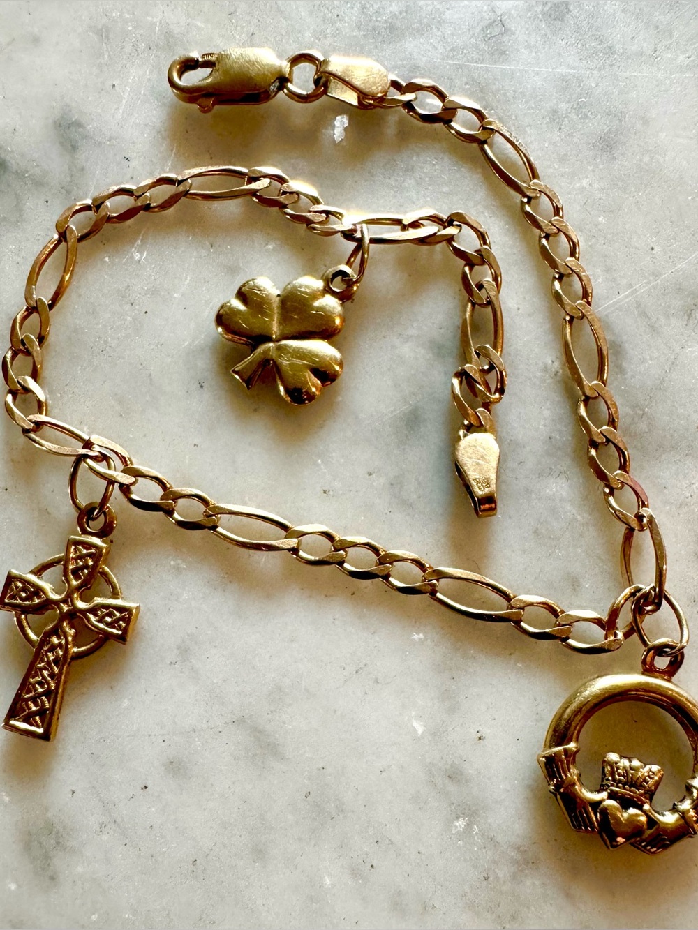 14k Irish charm Bracelet